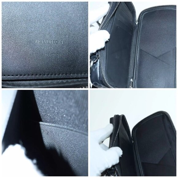 LOUIS VUITTON Monogram Eclipse Double Phone Pouch Gray - Picture 15 of 16